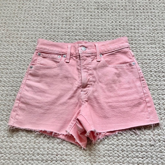 Madewell The Perfect Jean Short Pink Mom Jean Shorts Size 24 Pink Do Well Denim - Picture 2 of 6